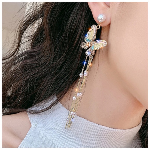 🎁 Metallic Colorful Crystal Butterfly Set - Picture 10 of 11